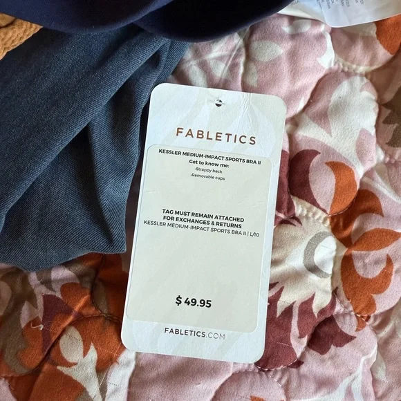 NWT FABLETICS warm up strappy athletic workout sports bra - Picture 6 of 6